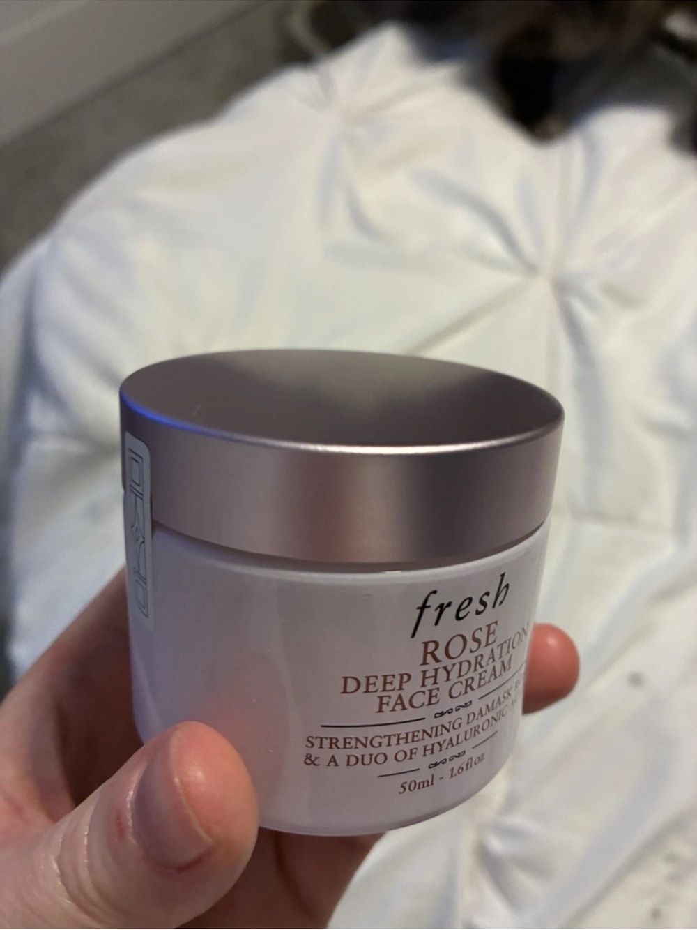 fresh Rose Deep Hydration Face Cream - Pinkish Rose Gold Lid, White Jar